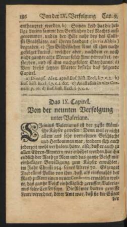 Das IX. Capitel. Von der neunten Verfolgung unter Valeriano.