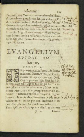 Evangelium Autore Iohanne.