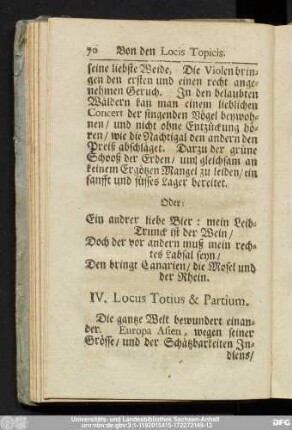 IV. Locus Totius & Partium.