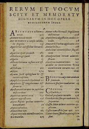 Rerum Et Vocum Scitu Et Memoratu Dignarum In Hoc Opere Continentarum Index.