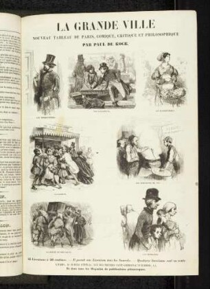 La grande ville; Nouveau tableau de Paris, comique, critique et philosophique Par Paul de Kock.