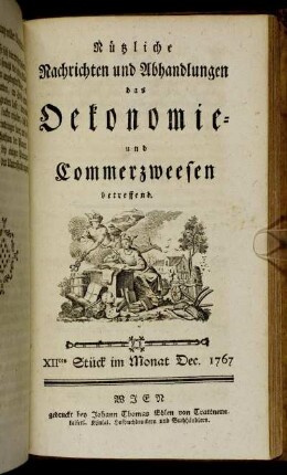 XIItes Stück im Monat Dec. 1767.