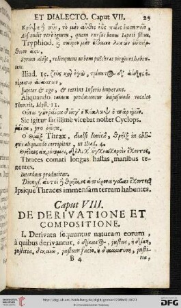 Caput VIII: De Derivatione & Compositione