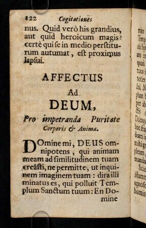 122-144, Affectus Ad Deum, Pro impetranda Puritate Corporis & Animae.