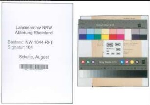 Entnazifizierung August Schulte , geb. 00.00.0000 ()