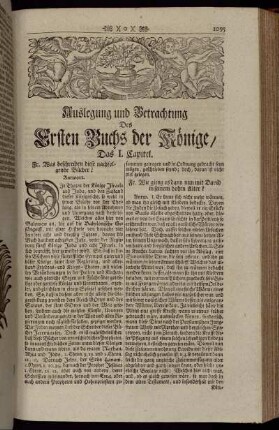 Auslegung und Betrachtung Des Ersten Buchs der Könige