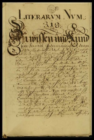 Kaufvertrag des Stadtregiments: Kühnlein, Vormund des Kramer, an Schöpf; Haus Alter Weinmarkt. Nürnberg.