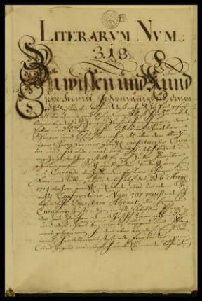 Kaufvertrag des Stadtregiments: Kühnlein, Vormund des Kramer, an Schöpf; Haus Alter Weinmarkt. Nürnberg.
