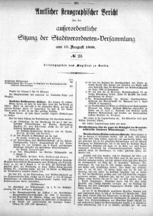 No. 23, 10. August 1899