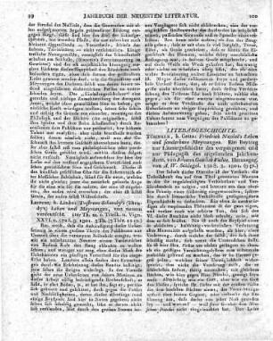 Leipzig; b. Linke: Tristram Schandy's (Shandy’s) Leben und Meynungen, von neuem verdeutscht. 1ter Th. m. e. Titelk. u. Vign. XXVI. u. 572 S. 8. 1801. 3 Th.