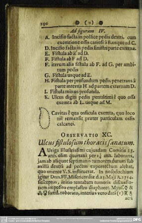 Observatio XC. Ulcus sistulosum thoracis sanatum