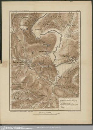 [Plan des Schlachtfeldes bei Beaumont, 30. August 1870]
