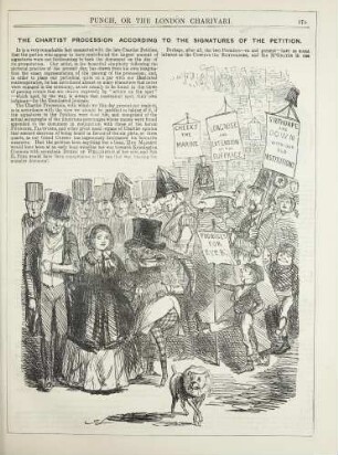 The Chartist procession according to the signatures of the petition
