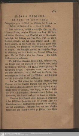 Zehnter Abschnitt. Feldzug im Jahre 1813
