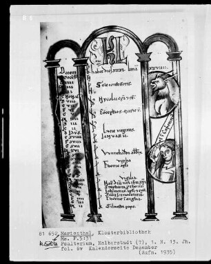 Psalterium, Halberstadt (?), folio 6 verso, Kalenderseite Dezember