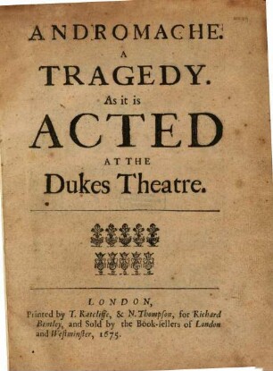 Andromache : A tragedy