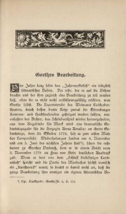 Goethes Bearbeitung.