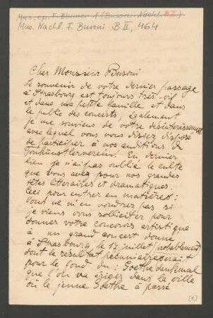 Brief an Ferruccio Busoni : 27.05.1899