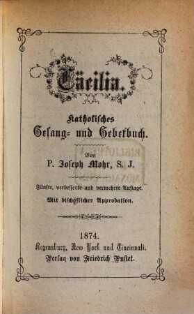 Cäcilia : katholisches Gesang- und Gebetbuch