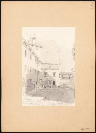 Bozen, Schloss Runkelstein: Blick auf den Pallas in Richtung Torhüterhaus