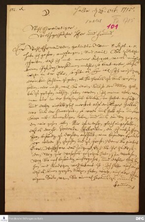 Brief von August Hermann Francke an [Unbekannt].