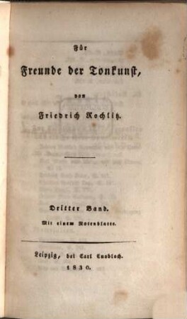 Für Freunde der Tonkunst, 3