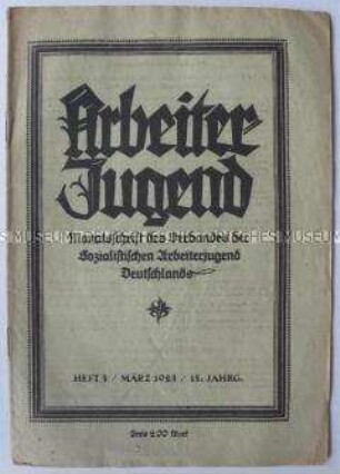 Monatszeitschrift des Verbandes der Sozialistischen Arbeiterjugend- Vereine