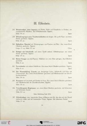 III. Elfenbein (Nr. 258-283)