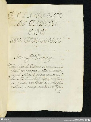 [Faszikel 3:] Relazione di Padova e del suo territorio