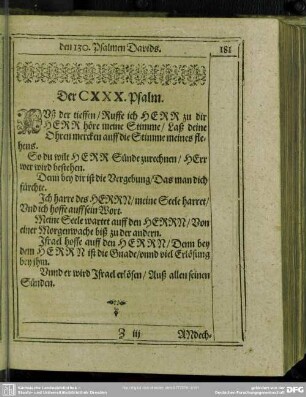 Der CXXX. Psalm