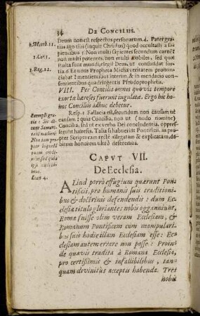Caput VII. De Ecclesia.