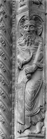 Mittleres Westportal — Gewände: Propheten — Jeremia