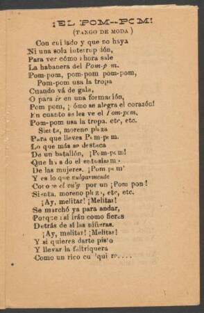 ¡El Pom-Pom! : (Tango de moda)