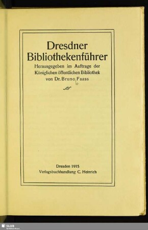 Dresdner Bibliothekenführer