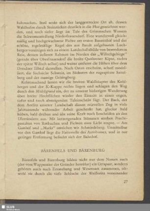 Bärenfels und Bärenburg