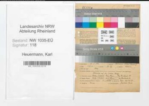 Entnazifizierung Karl Heuermann , geb. 21.02.1900 (Bergingenieur)