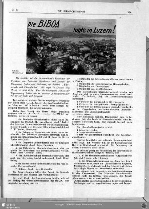 Die BIBOA tagte in Luzern!