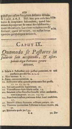 Caput IX. Quomodo se Pastores in salariis suis accipiendis, & usurpandis erga Patronos gerere debeant