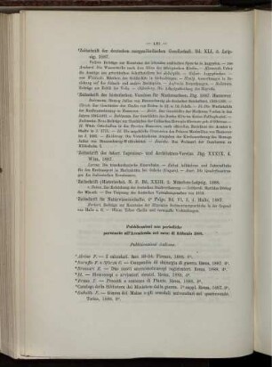 Pubblicazioni non periodiche pervenute all' Accademia nel mese di febbraio 1888.