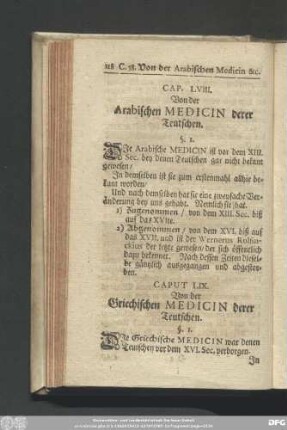 Caput LIX. Von der Griechischen Medicin derer Teutschen.