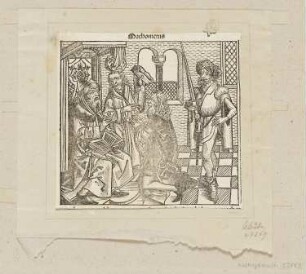 Machometus, aus: Hartmann Schedel, "Registrum huius operis libri cronicarum cu figuris et ymagibus ab inicio mudi", Nürnberg 12.7.1493, S. CLI verso