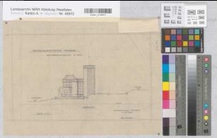 Arnsberg, Bezirksregierung, Hauptgebäude Seibertzstr. 1, Ansicht, Erweiterungsvorschlag