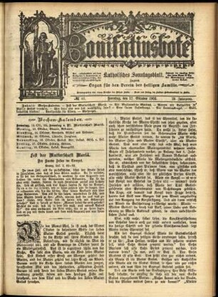Erste Ausgabe vom Sonntag, den 12. Oktober 1902.