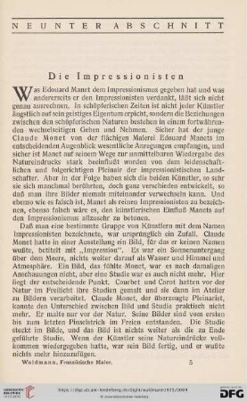 IX. Die Impressionisten