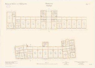 Kaserne Kaiser-Alexander-Gardegrenadier-Regiment (Am Kupfergraben), Berlin: Westkaserne: Grundriss Erdgeschoss 1:100