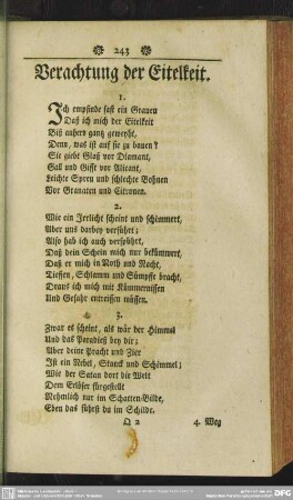 Verachtung der Eitelkeit