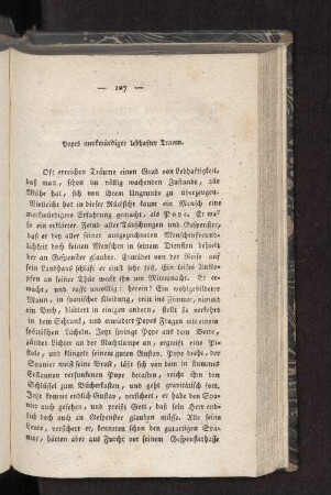 Popes merkwürdiger lebhafter Traum.