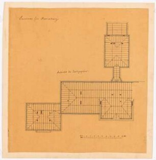 Lehrerseminar, Marienburg: 2. Entwurf: Teilgrundriss Balkenlage