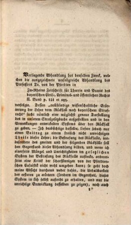 Beitrag zur Lehre vom Rückfall nach bayerischen Strafrechte