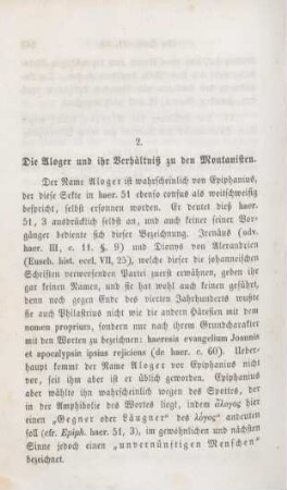 564-578 Die Aloger und ihr Verhältniß zu den Montanisten